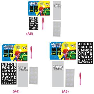 1PC A3 A4 A5 LED Lichtgevende Tekentafel Graffiti Doodle Tekening Tablet Magic Trekken Met Licht-Fun Fluorescerende pen Educatief Speelgoed