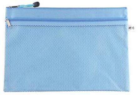 1Pc A4 Monochrome Rits Bestand Tas Dubbele Canvas Rits Zak Business Kantoor Map Kind Student Leren Briefpapier