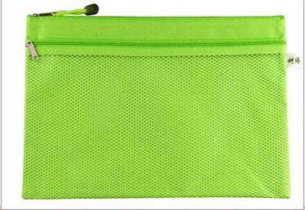 1Pc A4 Monochrome Rits Bestand Tas Dubbele Canvas Rits Zak Business Kantoor Map Kind Student Leren Briefpapier