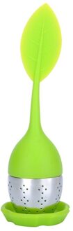 1Pc Aardbei Thee Zetgroep Rvs Ball Leaf Theezeefje Voor Brouwen Apparaat Herbal Spice Filter Keuken gereedschap groen