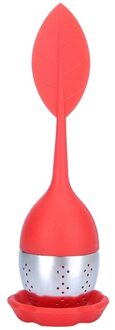 1Pc Aardbei Thee Zetgroep Rvs Ball Leaf Theezeefje Voor Brouwen Apparaat Herbal Spice Filter Keuken gereedschap rood