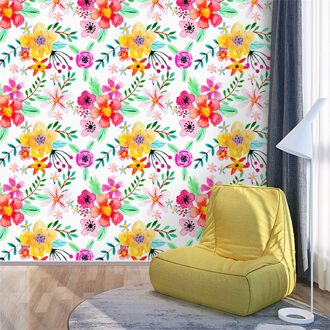 1Pc Abstracte Aquarel Bloemen Achtergrond Behang Vernieuwing Behang Waterdicht Behang 45X200Cm)