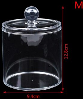 1Pc Acryl Opbergdoos Clear Storage Jar Wattenstaafjes Ballen Plastic Geneeskunde Jar M