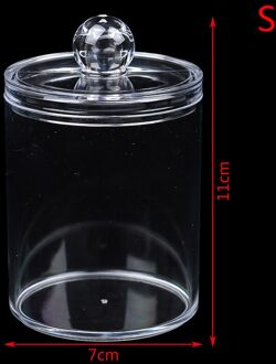 1Pc Acryl Opbergdoos Clear Storage Jar Wattenstaafjes Ballen Plastic Geneeskunde Jar