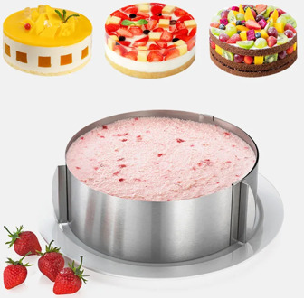 1PC Adjustable Dessert Cake 3D Mould Retractable Baking Tool Set Size Adjustable Circle Mousse Ring Bakeware Kitchen Tools