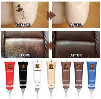 1pc Advanced Leather Repair Gel Car Seat Home Leather Complementary Color Repair Paste 20ml No Harm Chemical