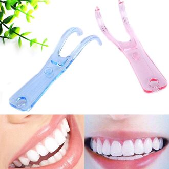 1Pc Aid Orale Picks Tanden Care Interdentale Handig Duurzaam Tanden Reinigen Flosdraad Houder Willekeurige Kleur