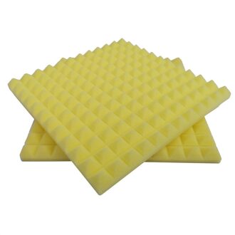 1Pc Akoestische Schuim Panel Geluid Stop Absorptie Spons Studio Ktv Geluiddichte Kamer Noise Barrier, Geluidsisolatie Boord, schuim geel
