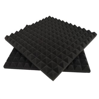 1Pc Akoestische Schuim Panel Geluid Stop Absorptie Spons Studio Ktv Geluiddichte Kamer Noise Barrier, Geluidsisolatie Boord, schuim zwart