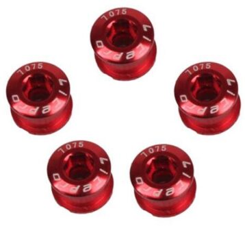 1Pc Aluminium 7075 Cnc Fiets Kettingblad Bouten Enkele/Dubbele Snelheid Crank Bolt Fiets Onderdelen 02 rood