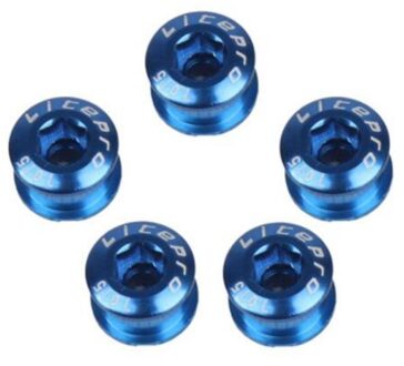 1Pc Aluminium 7075 Cnc Fiets Kettingblad Bouten Enkele/Dubbele Snelheid Crank Bolt Fiets Onderdelen 03 blauw