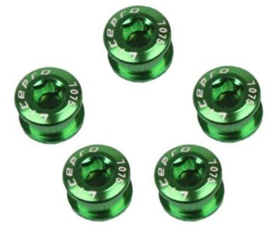 1Pc Aluminium 7075 Cnc Fiets Kettingblad Bouten Enkele/Dubbele Snelheid Crank Bolt Fiets Onderdelen 04 groen