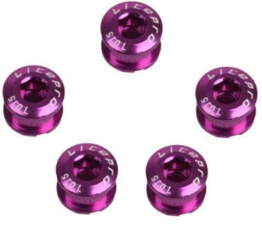 1Pc Aluminium 7075 Cnc Fiets Kettingblad Bouten Enkele/Dubbele Snelheid Crank Bolt Fiets Onderdelen 05 paars