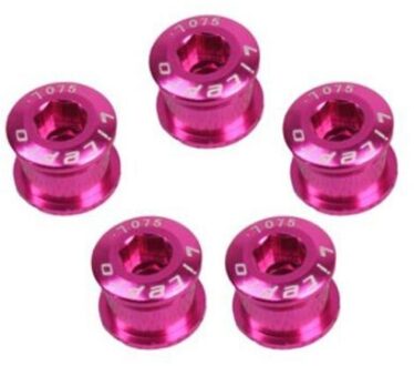 1Pc Aluminium 7075 Cnc Fiets Kettingblad Bouten Enkele/Dubbele Snelheid Crank Bolt Fiets Onderdelen 08 roze