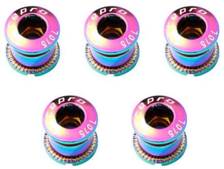 1Pc Aluminium 7075 Cnc Fiets Kettingblad Bouten Enkele/Dubbele Snelheid Crank Bolt Fiets Onderdelen 09 kleurrijk