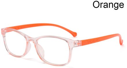 1Pc Anti-Blauw Kids Bril Draagbare Kinderen Computer Brillen Vision Care Oogbescherming Bril Met Ultra Licht Frame oranje