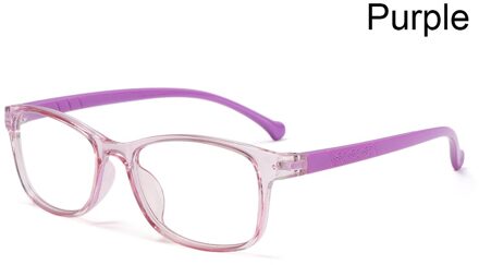 1Pc Anti-Blauw Kids Bril Draagbare Kinderen Computer Brillen Vision Care Oogbescherming Bril Met Ultra Licht Frame paars