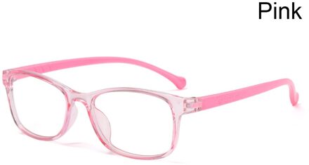 1Pc Anti-Blauw Kids Bril Draagbare Kinderen Computer Brillen Vision Care Oogbescherming Bril Met Ultra Licht Frame roze