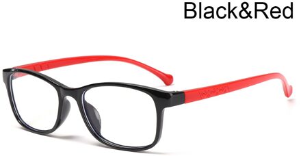 1Pc Anti-Blauw Kids Bril Draagbare Kinderen Computer Brillen Vision Care Oogbescherming Bril Met Ultra Licht Frame zwart rood