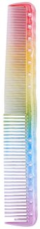 1Pc Anti-Statische Rainbow Kleurrijke Haar Kam Dubbele Hoofd Verstrikt Kam Hair Styling Tool Salon Kapper Kappers Gereedschap kam