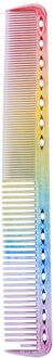 1Pc Anti-Statische Rainbow Kleurrijke Haar Kam Dubbele Hoofd Verstrikt Kam Hair Styling Tool Salon Kapper Kappers Gereedschap kam