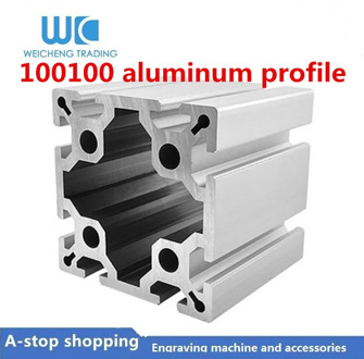 1pc Arbitrary Cutting 100-1150mm 100100 Aluminum Profile Extrusion European standard Silvery Color for CNC 3D Printer Parts DIY