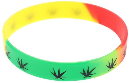 1Pc Armband Siliconen Armband & Bangles Zwart Wit Kleur Polsbandje Sieraden Print veelkleurig