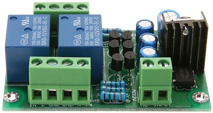 1pc Audio Speaker Protection Boards Assembled Stereo Loud Speaker Circuit Board Dual Channel Relay PCB Circuit Module 12-15V