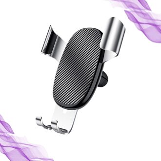 1Pc Auto Air Outlet Telefoon Rack Telefoon Navigatie Houder Draaibare Telefoon Beugel Universele Telefoon Ondersteuning Zwart zilver