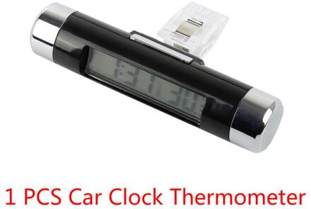 1Pc Auto Lcd Digitale Thermometer Auto Dashboard Bureau Datum Tijd Kalender Klok Led Wekker Display Functie Klokken Авто