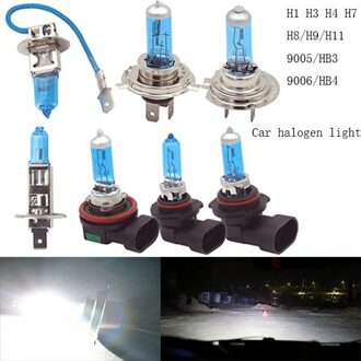 1Pc Auto Lights Super White Halogeenlamp H4 H7 H11 12V 6000K Halogeen Wit Mist Lamp Auto hoofd Lamp Licht 12V Auto Koplamp Lamp