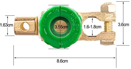 1Pc Auto Motorfiets Batterij Terminal Link Quick Cut-Off Switch Rotary Disconnect Isolator Auto Truck Onderdelen Batterij Cut-Off Schakelaar