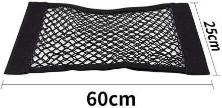1Pc Auto Terug Kofferbak Seat 30 */40 */50 */60 */70 */80*25Cm Elastische String Net Magic Sticker Mesh Opbergtas Pocket Kooi Terug Zak 60 x 25cm