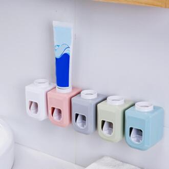 1Pc Automatische Tandpasta Dispenser Badkamer Tandenborstel Tandpasta Squeezers Wall Mount Type Badkamer Accessoires Set 4 Kleuren