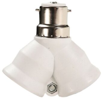 1Pc B22 Om DualE27 Lamphouder Converter Socket Conversie B22 Om 2E27 Gloeilamp Base