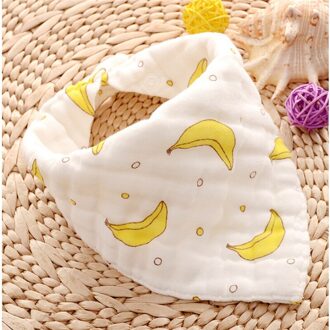 1Pc Baby Bib 100% Natuurlijk Katoen Zacht Fruit Stijl Hoofddoek Baby Blouse Snurken Doek Voeden Speeksel Handdoek baby Met Behulp Van banaan