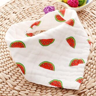 1Pc Baby Bib 100% Natuurlijk Katoen Zacht Fruit Stijl Hoofddoek Baby Blouse Snurken Doek Voeden Speeksel Handdoek baby Met Behulp Van watermeloen