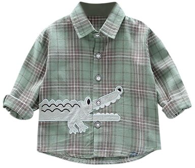 1Pc Baby Boy En Najaar Katoen Met Lange Mouwen Plaid Patroon Top Kids Casual Leuke Kleding Voor Elke Gelegenheid G / S