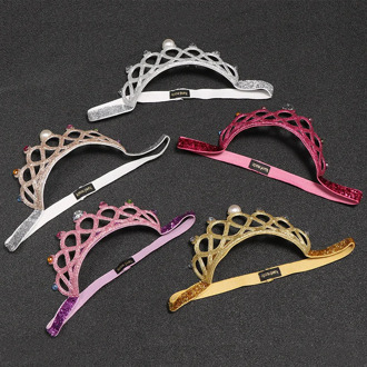 1pc Baby Glitter Princess Tiara Crown Headband Girls Crystal Rhinestone Jewelry Hair Accessories Bride Kids Headwear