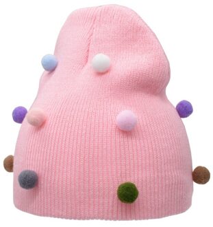 1Pc Baby Hoed Lente Herfst Baby Hoed Sjaal Voor Jongens Meisjes Gebreide Cap Winter Warm Effen Kleur Kinderen Herfst en Winter Cap 01