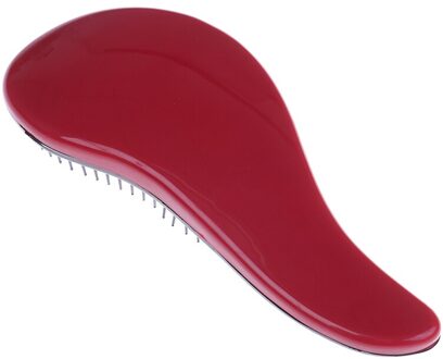 1Pc Baby Kids En Vrouwen Haar Kam Professionele Haar Borstel Salon Zachte Borstel Tangle Nat Droog Handvat Massage Kam rood