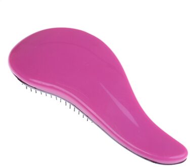 1Pc Baby Kids En Vrouwen Haar Kam Professionele Haar Borstel Salon Zachte Borstel Tangle Nat Droog Handvat Massage Kam roos rood