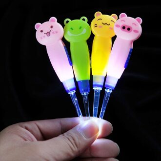 1Pc Baby Oor Schoner Lepel Flitslicht Oor Wax Curette Picker Visuele Kinderen Earpick Oer Wax Graven Remover Oor lichtgevende Graven Oor