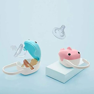 1Pc Baby Pacifier Storage Box Portable Cute Whale Shape Kids Pacifier Nipple Cradle Case Holder Travel Storage Box