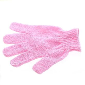 1Pc Bad Handschoen Scrubber Handschoen Exfoliërende Handschoen Wassen Huid Spa Massage Scrub Body Scrubber Handschoen Douche Handschoen Mini Een size Roze