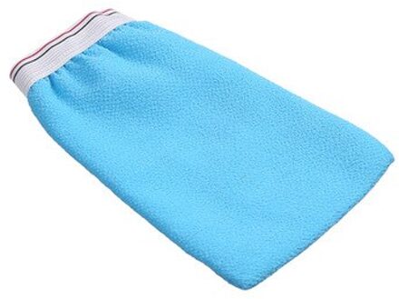 1Pc Bad Handschoenen Exfoliërende Handschoenen Douche Bast Wisp Huid Spa Massage Body Scrubber Handschoen Washandje Bad Borstel Voor body blauw