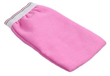 1Pc Bad Handschoenen Exfoliërende Handschoenen Douche Bast Wisp Huid Spa Massage Body Scrubber Handschoen Washandje Bad Borstel Voor body roze