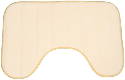1Pc Bad Matten 40*60Cm Prevalent Leuke U-vormige Zachte Aaien Anti Slip Thuis Badkamer Vloermat wc Tapijt Decoratie #3 Beige