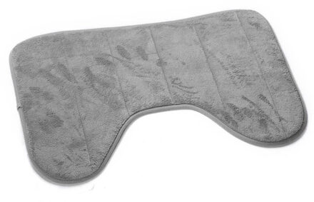 1Pc Bad Matten 40*60Cm Prevalent Leuke U-vormige Zachte Aaien Anti Slip Thuis Badkamer Vloermat wc Tapijt Decoratie #3 grijs