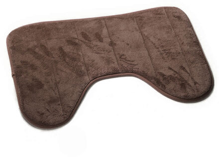 1Pc Bad Matten 40*60Cm Prevalent Leuke U-vormige Zachte Aaien Anti Slip Thuis Badkamer Vloermat wc Tapijt Decoratie #3 koffie
